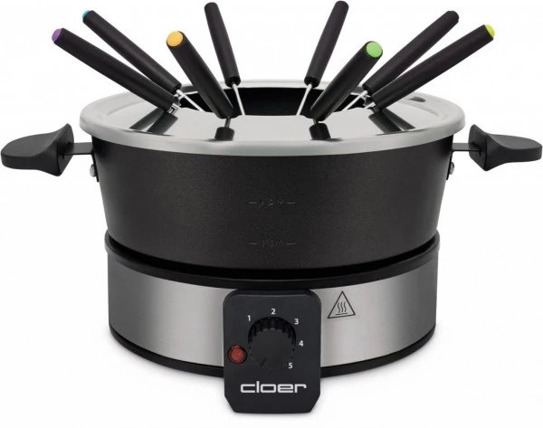 Fondue Sets Cloer 6679 Fondue Edelstahl/schwarz 3 Fondue Sets Cloer 6679 Fondue Edelstahl/schwarz