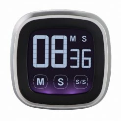 Kochen & Backen Zubehör XavaX Küchentimer Touch, Digital Silber/schwarz