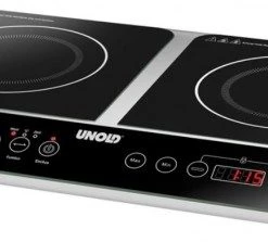 Geschirr- Und Kochplattenwärmer Unold 58175 Elegance Doppel-Induktionskochplatte Schwarz