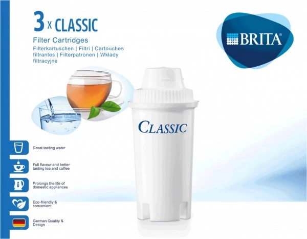 Wasserzubereitung BRITA Wasserfilter-Kartuschen Classic Pack 3 Wasser Zu-/Aufbereiter-Zubehör 3 Wasserzubereitung BRITA Wasserfilter-Kartuschen Classic Pack 3 Wasser Zu-/Aufbereiter-Zubehör