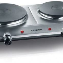 Geschirr- Und Kochplattenwärmer Severin DK 1014 Doppelkochplatte Edelstahl Gebürstet