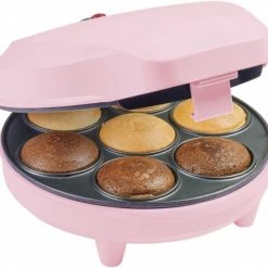 Waffelautomaten Bestron ACC217P Cupcake Maker Hellrosa