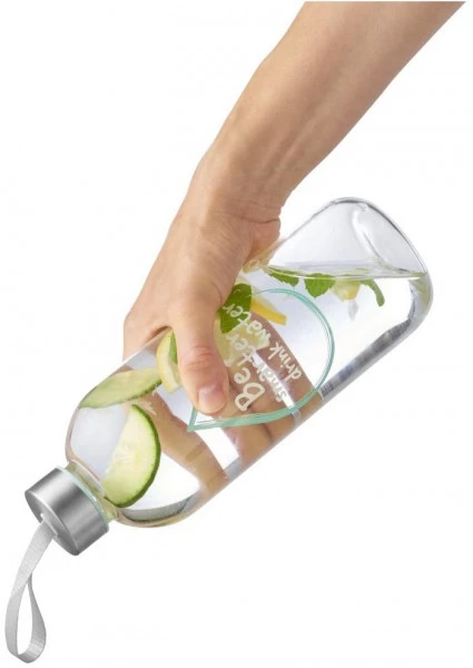 Kochen & Backen Zubehör XavaX Glasflasche (1l) Mit Schutzhülle Und Schlaufe Transparent 5 Kochen & Backen Zubehör XavaX Glasflasche (1l) Mit Schutzhülle Und Schlaufe Transparent – Bild 4