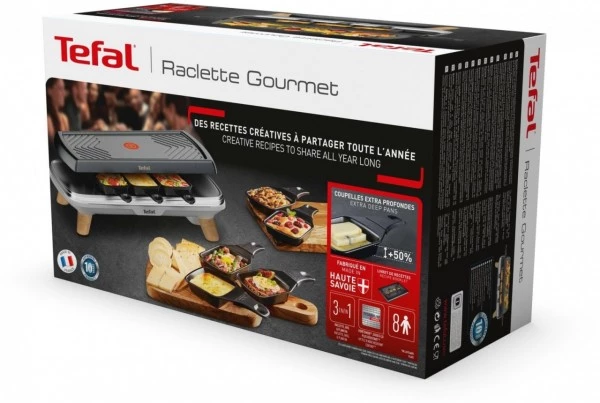 Raclette Grills Tefal RE610D Raclette Gourmet Schwarz/silber 8 Raclette Grills Tefal RE610D Raclette Gourmet Schwarz/silber – Bild 6