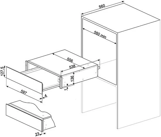 Geschirr- Und Kochplattenwärmer Smeg CPR615NX Speisen-/Geschirrwärmer Schwarz/edelstahl 4 Geschirr- Und Kochplattenwärmer Smeg CPR615NX Speisen-/Geschirrwärmer Schwarz/edelstahl – Bild 2