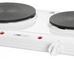 Geschirr- Und Kochplattenwärmer Clatronic DKP 3583 Doppelkochplatte Weiß