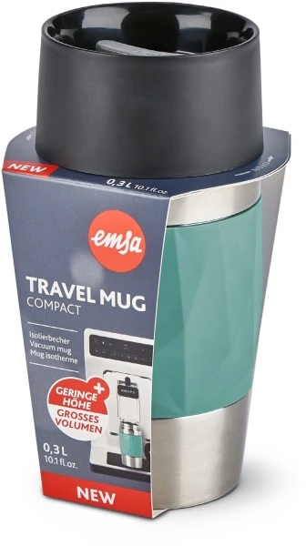 Kochen & Backen Zubehör Emsa TRAVEL Mug Compact 0,3L Isolierbecher Grün 4 Kochen & Backen Zubehör Emsa TRAVEL Mug Compact 0,3L Isolierbecher Grün – Bild 2