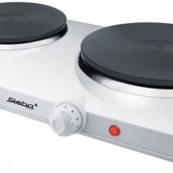 Geschirr- Und Kochplattenwärmer Steba KF 150 Doppelkochplatte Weiß/schwarz