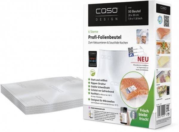 Zubehör Für Küchenkleingeräte Caso Folienbeutel 20x30 - 50Stk. Folienschweissgeräte-Zubehör 3 Zubehör Für Küchenkleingeräte Caso Folienbeutel 20x30 - 50Stk. Folienschweissgeräte-Zubehör