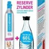 Wasserzubereitung SodaStream Austauschzylinder 60l+Glaskaraffe Wasser Zu-/Aufbereiter-Zubehör -Raclette Grills Verkaufsgeschäft 89deb6d2 7707 46d6 9777 429455316272 600x600