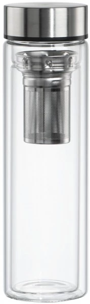 Kochen & Backen Zubehör XavaX Trinkflasche Aus Glas (450ml) Mit Sieb Blau 4 Kochen & Backen Zubehör XavaX Trinkflasche Aus Glas (450ml) Mit Sieb Blau – Bild 2