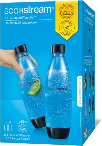 Wasserzubereitung SodaStream 2 PET-Flaschen Fuse 1L Twinpack 3 Wasserzubereitung SodaStream 2 PET-Flaschen Fuse 1L Twinpack