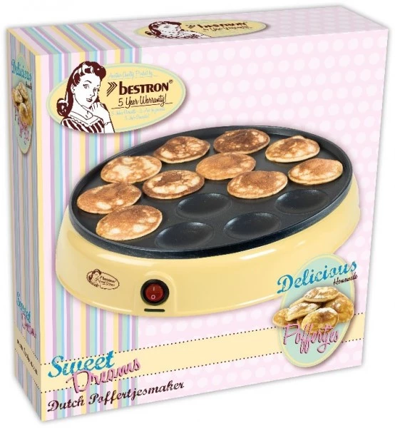 Crepes-Maker Bestron APFM700SD Poffertjes Maker Vanille 8 Crepes-Maker Bestron APFM700SD Poffertjes Maker Vanille – Bild 6