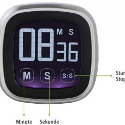 Kochen & Backen Zubehör XavaX Küchentimer Touch, Digital Silber/schwarz -Raclette Grills Verkaufsgeschäft c6f49280 6952 4130 a896 4e8722fc2f9e 600x600
