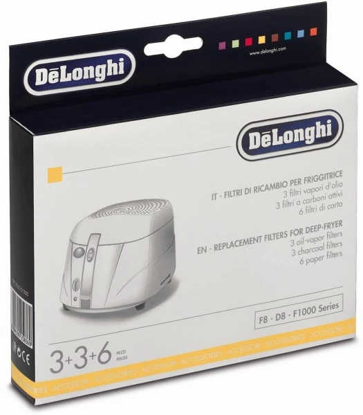 Zubehör Für Küchenkleingeräte DeLonghi 5525101500 Filterset Fritteusen-Zubehör 3 Zubehör Für Küchenkleingeräte DeLonghi 5525101500 Filterset Fritteusen-Zubehör