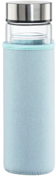 Kochen & Backen Zubehör XavaX Trinkflasche Aus Glas (450ml) Mit Sieb Blau 7 Kochen & Backen Zubehör XavaX Trinkflasche Aus Glas (450ml) Mit Sieb Blau – Bild 5