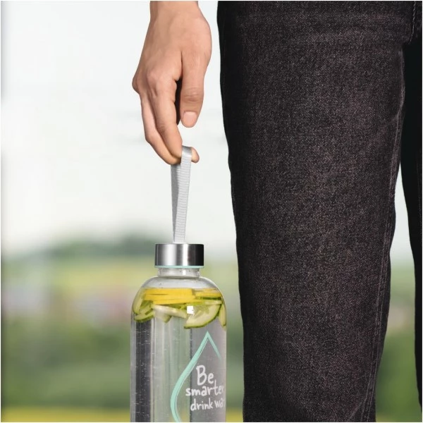 Kochen & Backen Zubehör XavaX Glasflasche (1l) Mit Schutzhülle Und Schlaufe Transparent 7 Kochen & Backen Zubehör XavaX Glasflasche (1l) Mit Schutzhülle Und Schlaufe Transparent – Bild 6