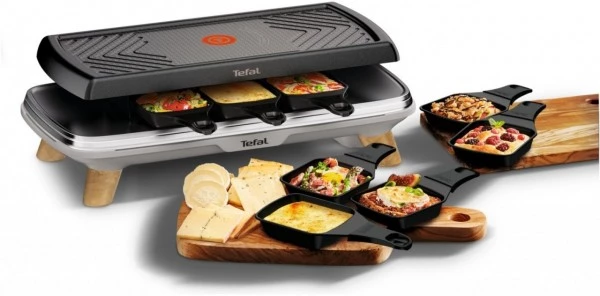 Raclette Grills Tefal RE610D Raclette Gourmet Schwarz/silber 5 Raclette Grills Tefal RE610D Raclette Gourmet Schwarz/silber – Bild 3